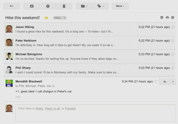 Conversation GMail en détails Google est prêt à déployer un lifting majeur pour Gmail