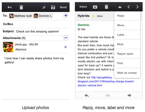 L'application Gmail pour iOS est disponible dès maintenant ! - GMail iPhone
