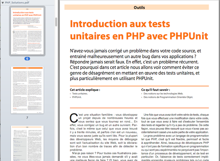 PHP Solutions - Novembre 2011 - Interactions entre Flash et PHP - Introduction aux tests unitaires en PHP avec PHPUnit