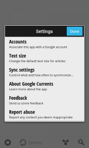 Paramètres de Currents Comment bénéficier de Google Currents sur votre Android - Paramètres de Currents