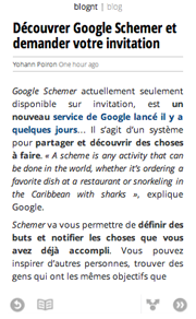 Comment bénéficier de Google Currents sur votre Android - Lecture d'un article après avoir cliqué sur le titre