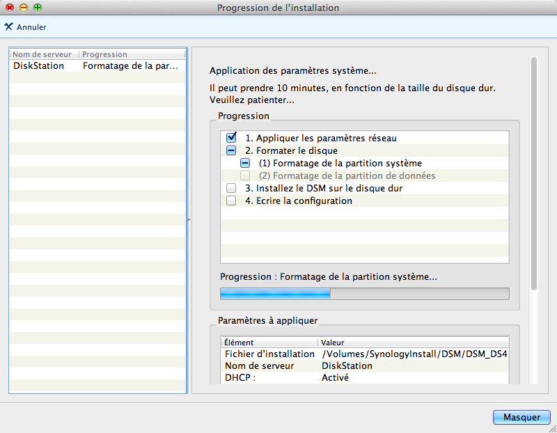 Découvrez le Synology DiskStation DS411 - Formatage des disques