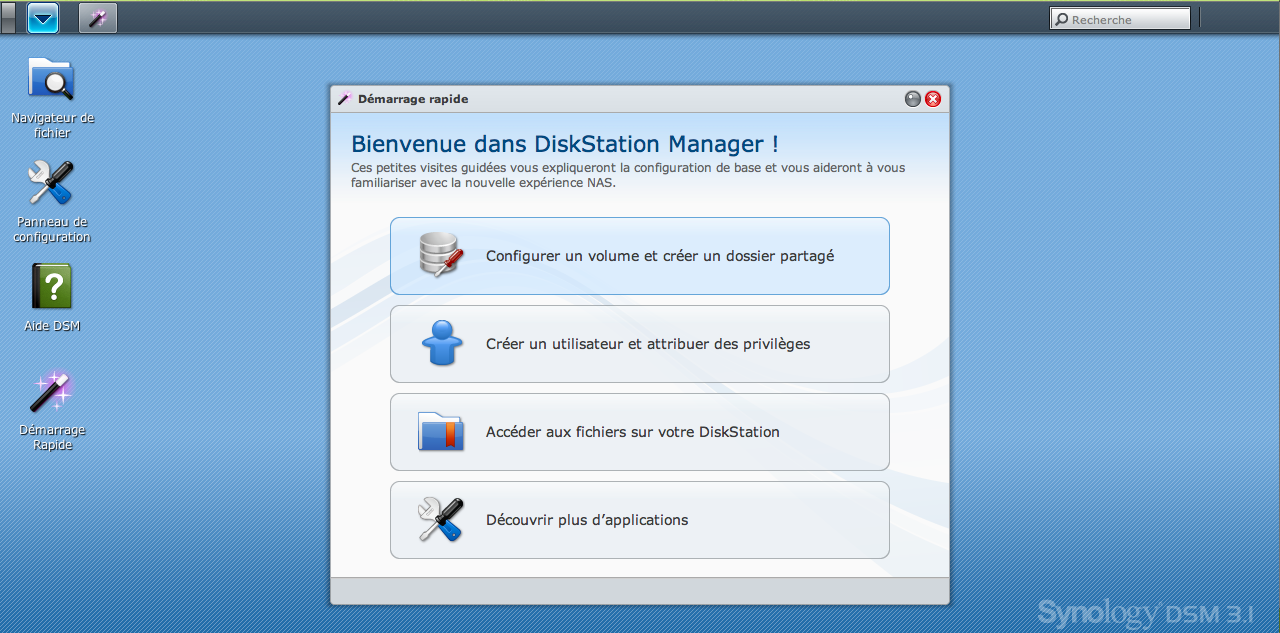 Découvrez le Synology DiskStation DS411 - Bienvenue dans DiskStation Manager