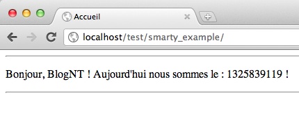 Introduction au framework Smarty - Test d'affichage Smarty avec un modificateur