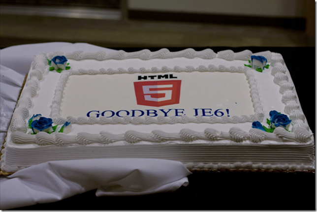 Les américains vont dire adieu à IE6, les français aussi... -  Gâteau fêter la fin d'IE6