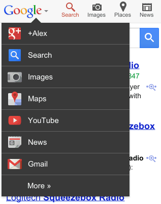 Google Mobile teste une nouvelle barre de navigation - Affichage des services