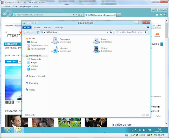 Installation de Windows 8 Consumer Preview dans une machine virtuelle (VirtualBox)