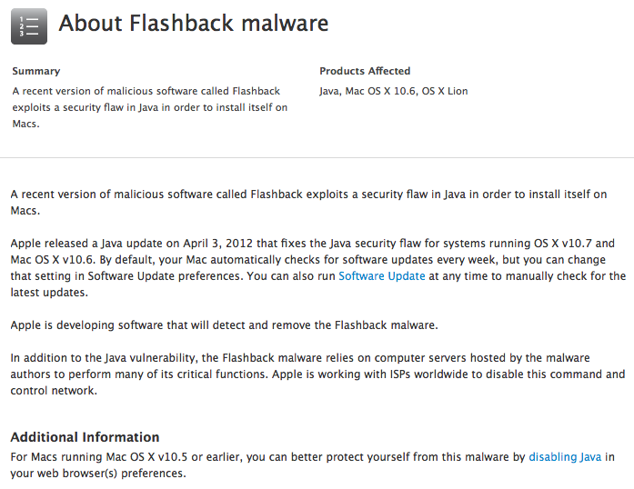 Apple va libérer un patch pour supprimer le méchant Flashback sur votre Mac