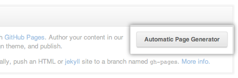 Automatic Page Generator : GitHub permet de générer votre propre skin pour vos pages de projet