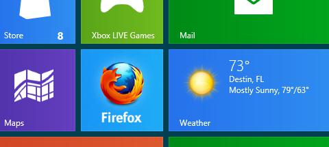 Firefox pour Windows 8 commence à prendre forme