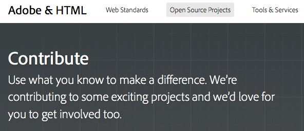 html.adobe.com : Une plateforme Adobe & HTML - Open Source Project