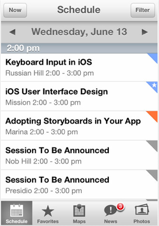 Apple propose le calendrier de la WWDC 2012 et une app iOS, pour une keynote le 11 Juin