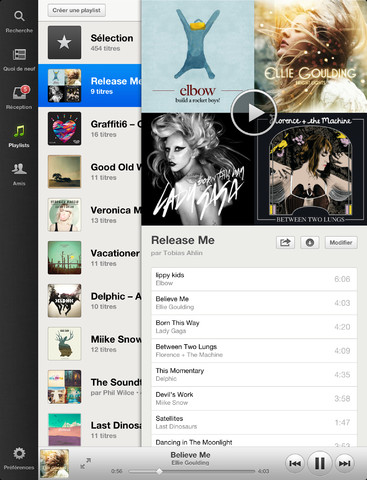 Spotify pour iPad c'est enfin possible ! 