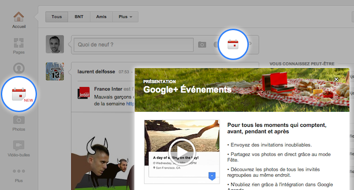 Google+ Événements, une caractéristique qui est active avant, pendant et après un évènement
