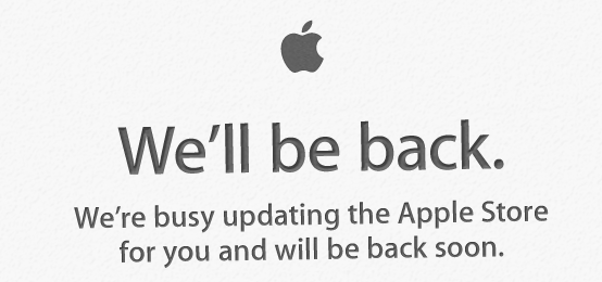  We're busy updating the Apple Store for you and will be back soon