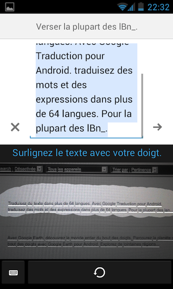 Google Traduction pour Android avec de nouvelles fonctionnalités prend en charge la caméra