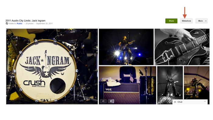 Google+ vous permet désormais de consulter les albums photos dans un diaporama - Lancement du diaporama