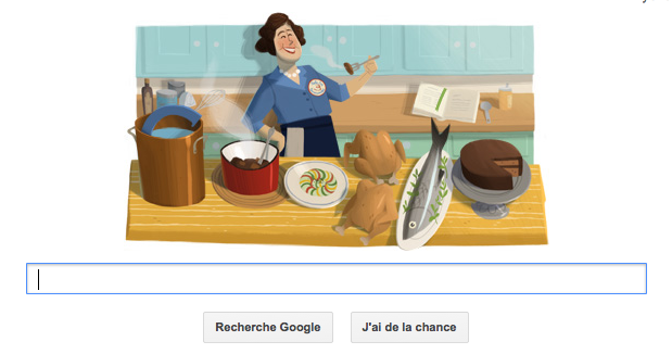 Le centenaire de la naissance de Julia Child en Google doodle du jour
