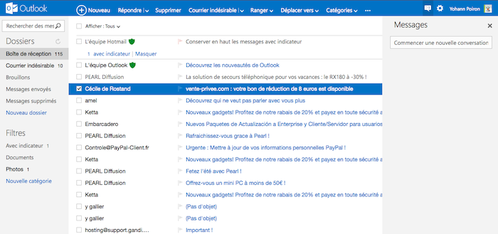  - Outlook.com : voici à quoi ressemble le nouveau Hotmail de Microsoft - Possibilité de discuter dans l'accueil