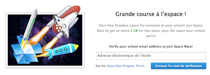 Dropbox Space Race : jusqu'à 25 gigaoctets d'espace supplémentaire pour tous les étudiants - Dropbox Space Race