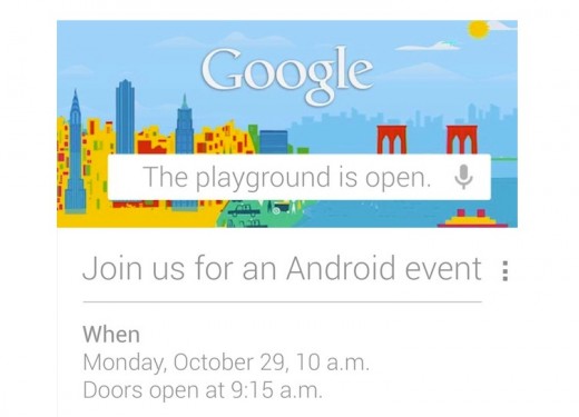Google prépare un évènement Android le 29 octobre à New York 