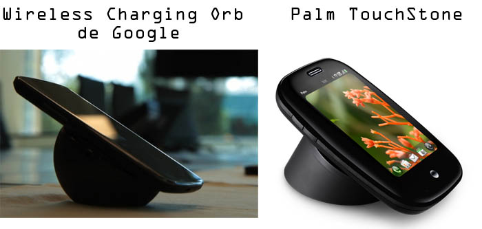 Google Wireless Charging Orb annoncé pour le Nexus 4 de LG - Comparaison entre le Wireless Charging Orb et le Palm TouchStone