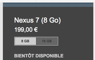 La Nexus 7 32 Go désormais disponible chez certains revendeurs - Nexus 7 de 8 Go indisponible sur le Google Play Store