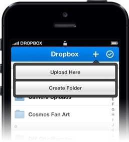 Dropbox 2.0 sur iOS mise tout sur les photos - Gestion du dossier au moment de l'upload