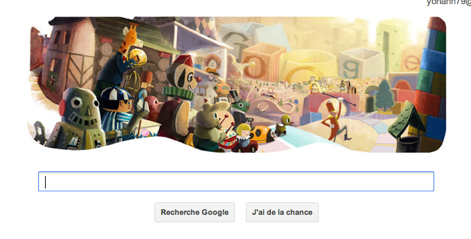 Joyeuses fêtes en doodle du jour chez Google