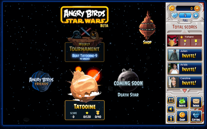 Rovio lance Angry Birds Star Wars bêta sur Facebook