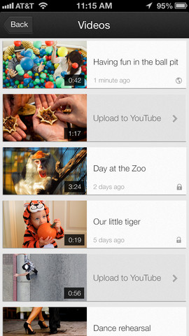 YouTube Capture, de quoi filmer et partager en temps-réel sur YouTube - Listing des vidéos capturées