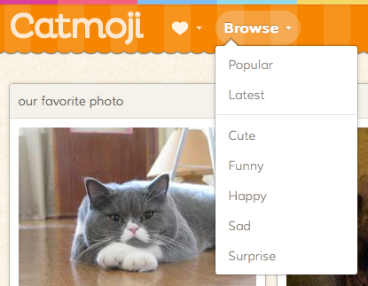 Catmoji, un Pinterest pour les chats ! - Parcours en fonction des catégories