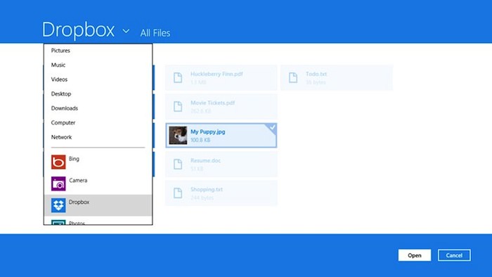 Dropbox arrive enfin sur le Windows Store avec une interface Modern UI pour Windows 8
