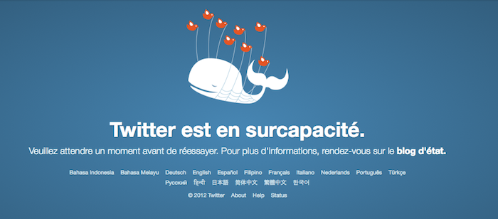 Twitter down - 'Twitter est en surcapacité'