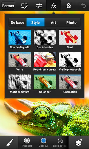 Adobe Photoshop Touch sur les smartphones Android et iOS au prix de 4,49€ - Application de filtres sur votre image