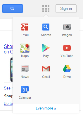 Est-ce que la barre de navigation de Google va ressembler à ceci bientôt ? - Listing des services de Google à la façon de Chrome OS