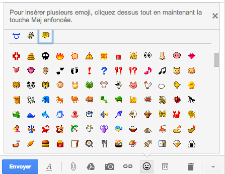 Gmail dispose désormais d'un bouquet de nouveaux émoticônes
