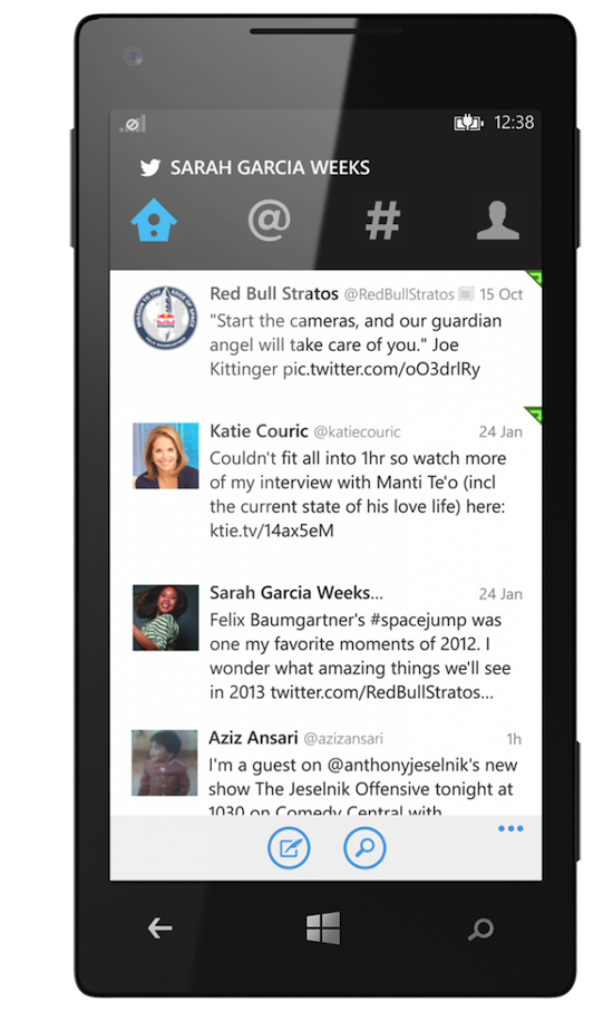 Twitter met à jour son application Windows Phone