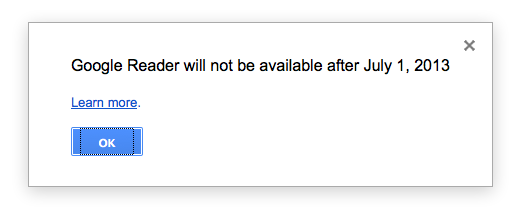 Google Reader fermera ses portes le 1er juillet, et tout le monde flippe