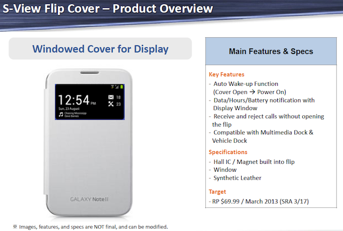 Le prix et la disponibilité des accessoires du Samsung Galaxy S4 ont fait surface - S View Cover
