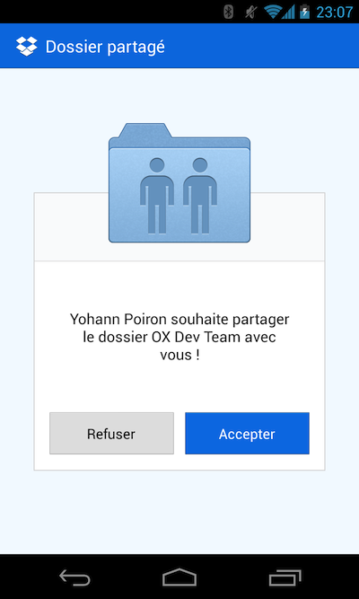 Une mise à jour du client Dropbox améliore l'expérience utilisateur - Affichage des notifications reçues depuis les clients iOS et Android