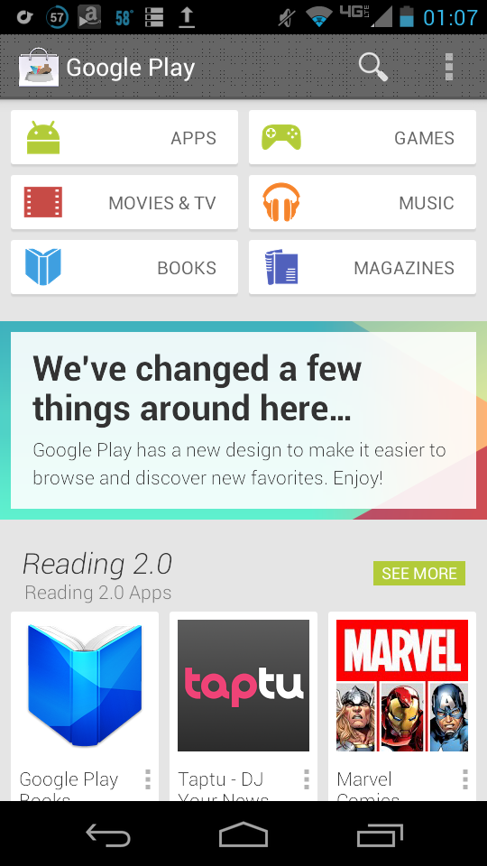 Des screenshots du Google Play Store 4.0 fuient sur Google+, avant d'être retirés
