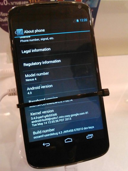 Android 4.3 Jelly Bean aperçu en photos et vidéos en Thaïlande