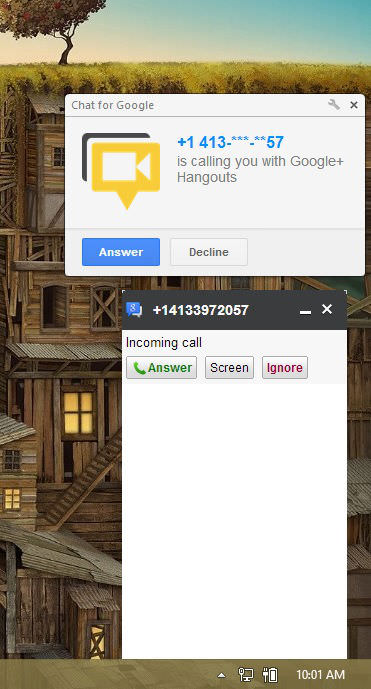 Hangouts a fait son apparition dans les appels Google Voice