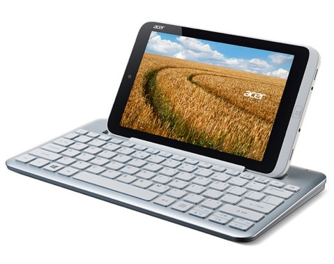 La tablette W3-810 sous Windows 8 montre son écran de 8 pouces, cette fois sur le propre site Web de Acer