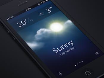 Concept de l'application météo sur iOS 7