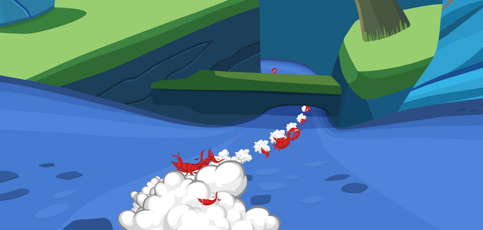 Plutôt que la vision traditionnelle de la troisième personne, les joueurs sont placés juste derrière la catapulte elle-même Plutôt que la vision traditionnelle de la troisième personne, les joueurs sont placés juste derrière la catapulte elle-même