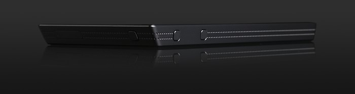 Vue de 3/4 du Ubuntu Edge