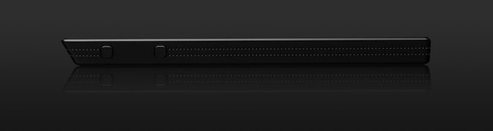 Vue de côté du Ubuntu Edge