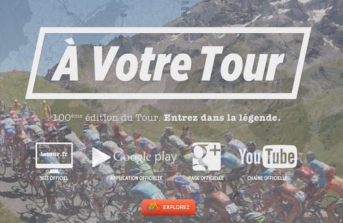 À Votre Tour est un nouveau site interactif de Google dédié au Tour de France